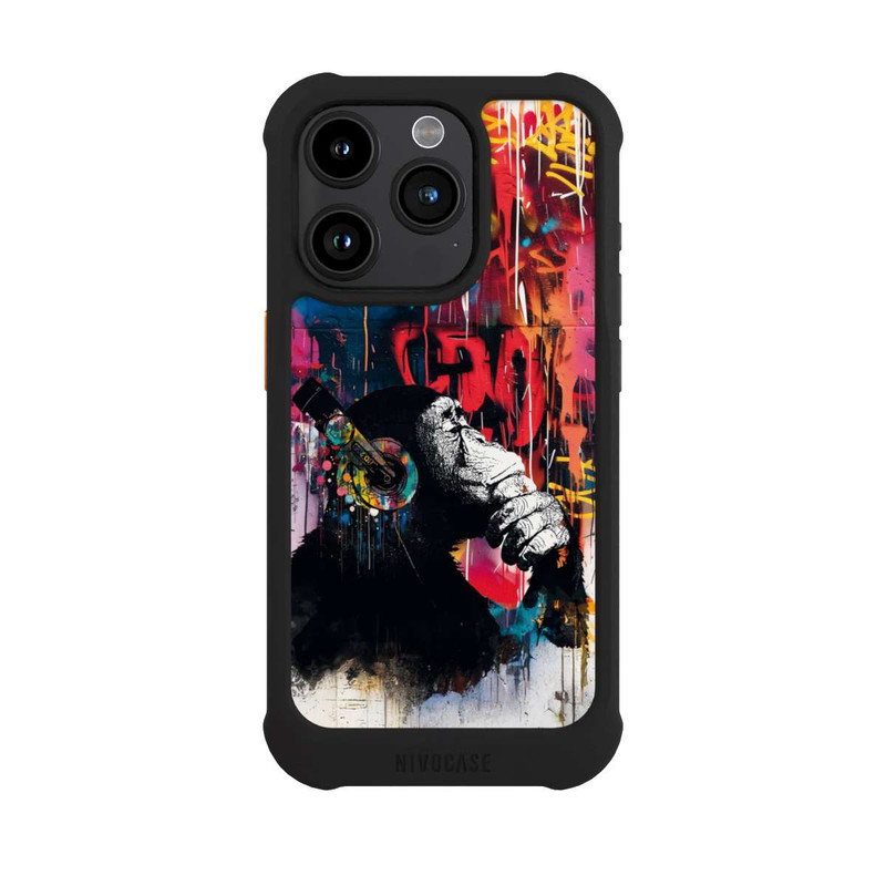 iPhone 15 Pro NIVOmax Chimp Blue Streetart
