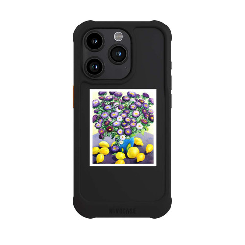 Apple iPhone 15 Pro NIVOmax Purple Asters and Lemons by Christopher Ryland