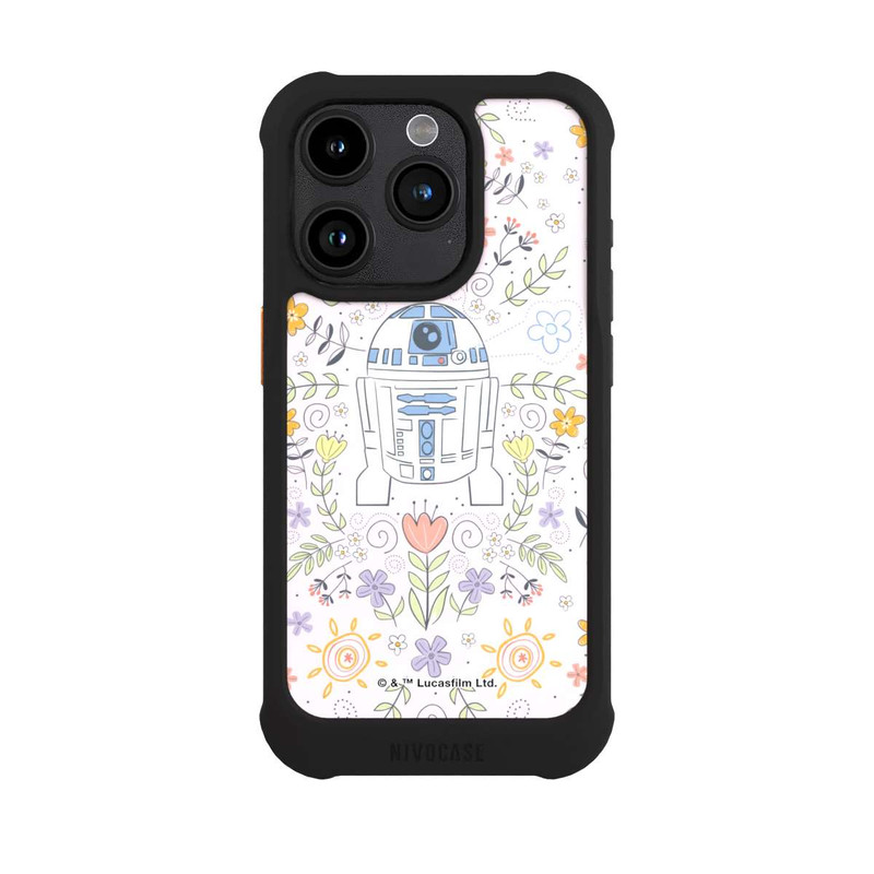 iPhone 15 Pro NIVOmax R2D2 Blumen Muster
