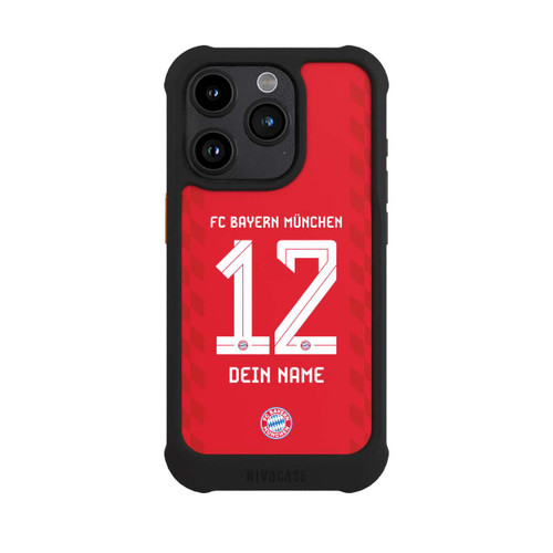 Apple iPhone 15 Pro NIVOmax FC Bayern München Trikot Personalisierbar 25-26