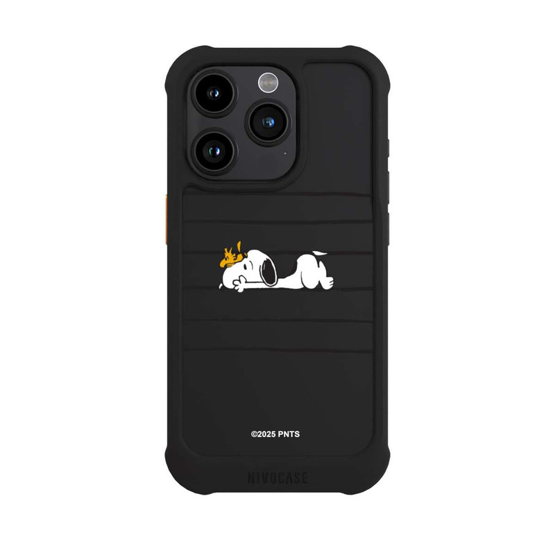 iPhone 15 Pro NIVOmax Snoopy Woodstock Stripes Peanuts Transparent
