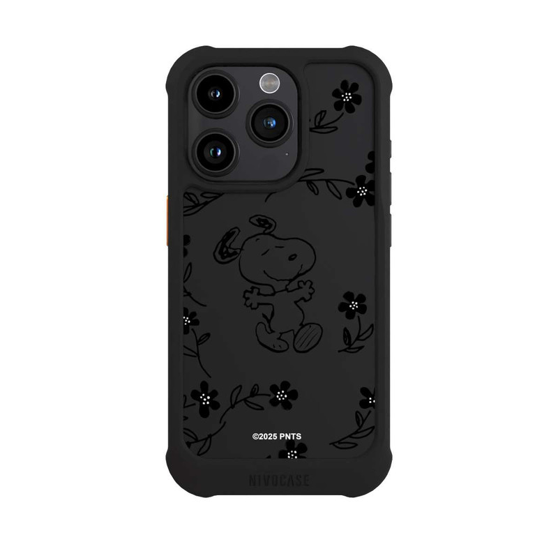 iPhone 15 Pro NIVOmax Snoopy und Flowers Transparent
