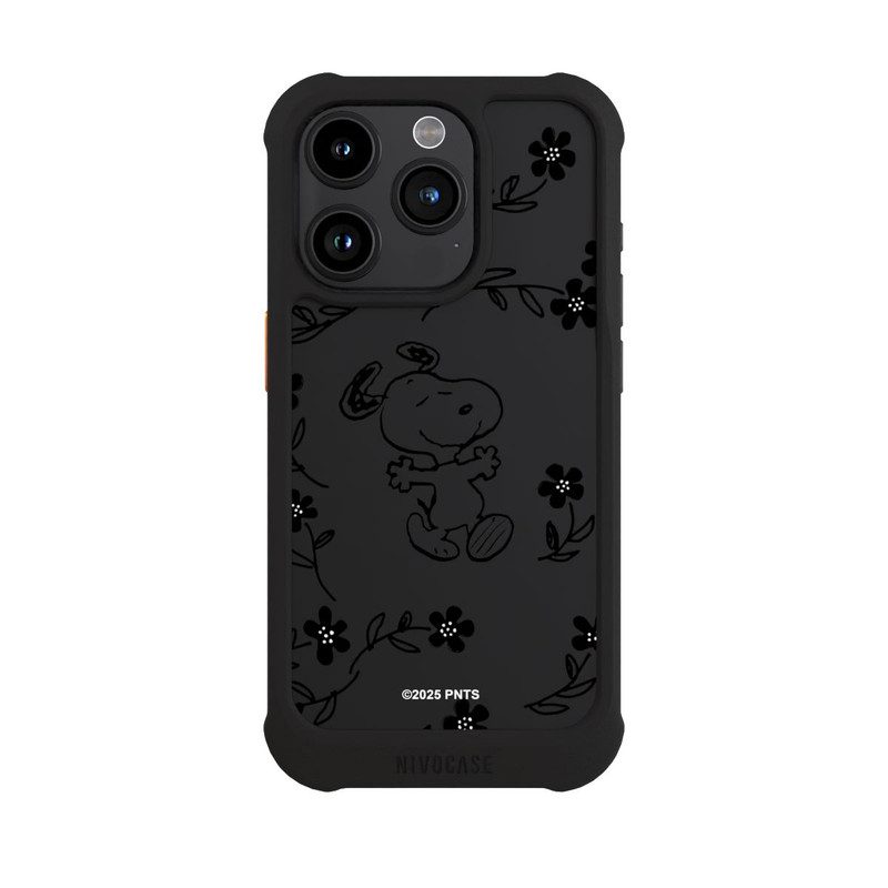 iPhone 15 Pro NIVOmax Snoopy und Flowers Transparent