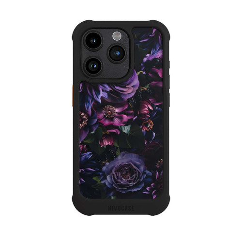 Apple iPhone 15 Pro NIVOmax Dunkle Lila Blüten 