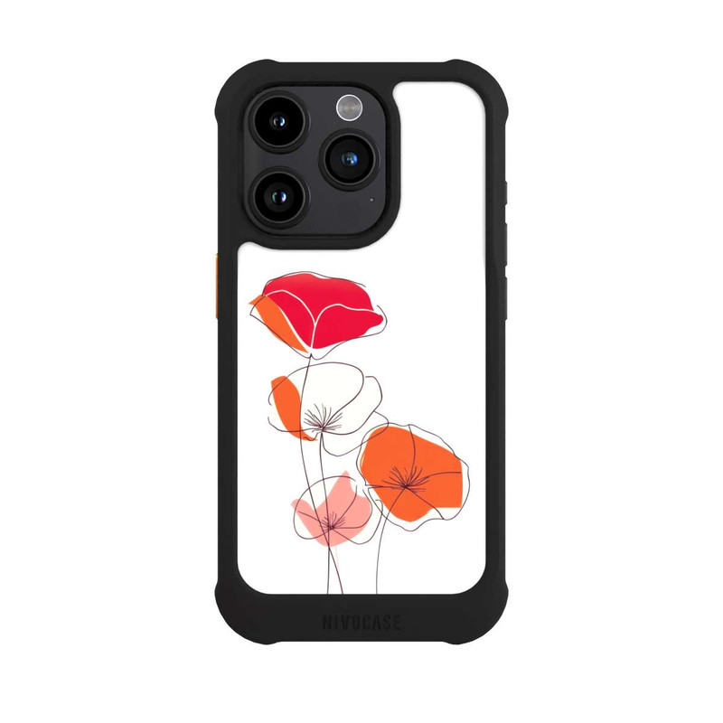 iPhone 15 Pro NIVOmax Poppies Line Art
