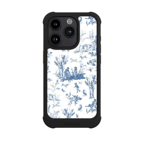 Apple iPhone 15 Pro NIVOmax Blaue Landschaft Vintage Keramik Pattern