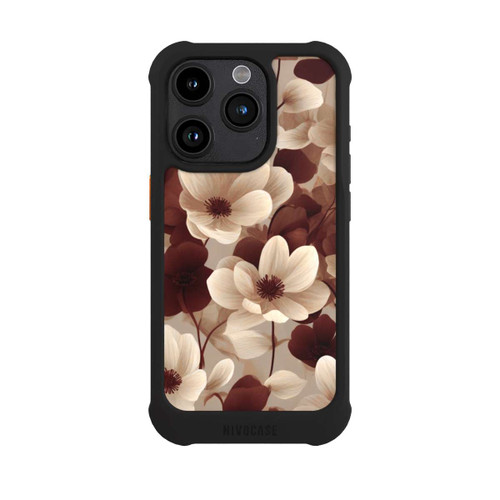 Apple iPhone 15 Pro NIVOmax Naturfarbenes Blumenmuster mit KI