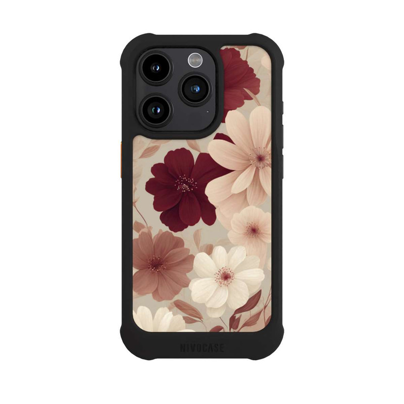 iPhone 15 Pro NIVOmax Romantic Flowers Beige with AI