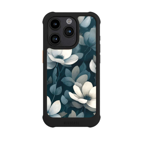Apple iPhone 15 Pro NIVOmax Negative Flower Petrol White with AI