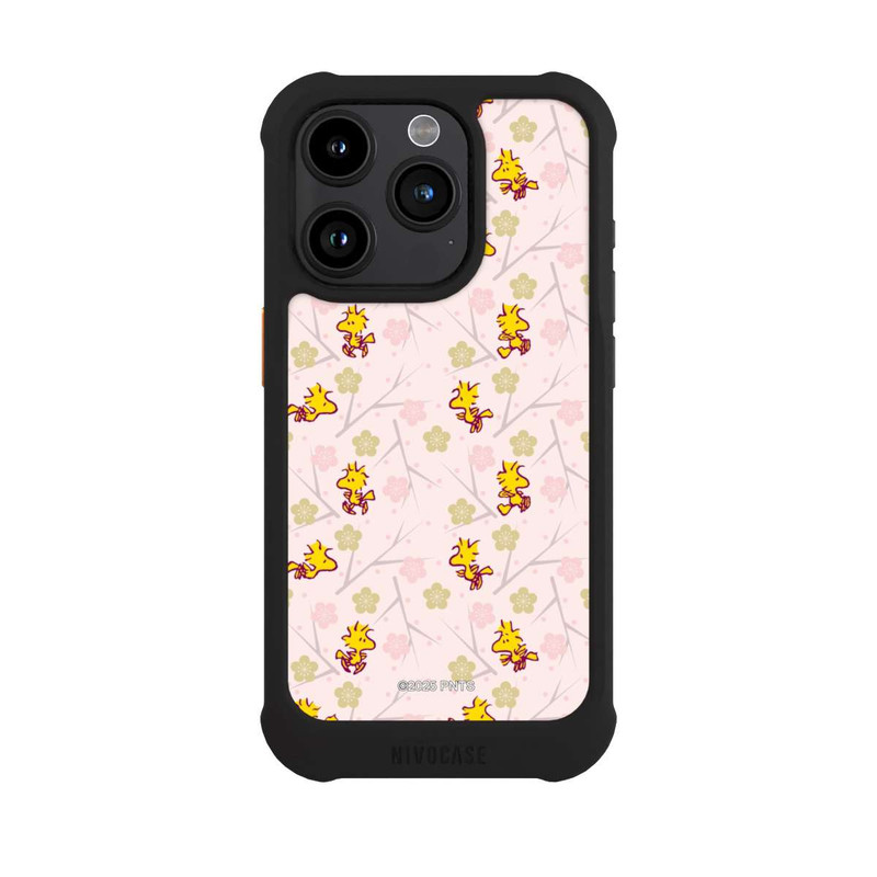 iPhone 15 Pro NIVOmax Woodstock Pink Muster