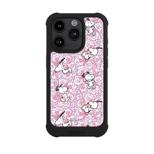 Apple iPhone 15 Pro NIVOmax Peanuts Pink Roses Pattern