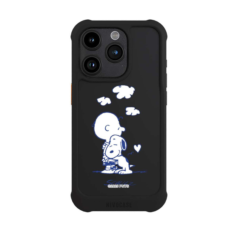 iPhone 15 Pro NIVOmax Peanuts Charlie Brown Snoopy Hug Transparent