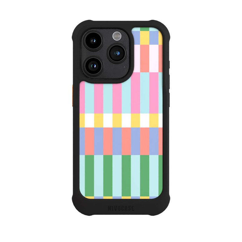 iPhone 15 Pro NIVOmax Checked Theme Pastel