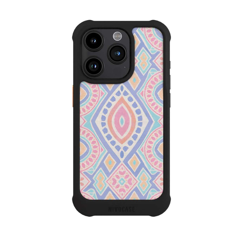iPhone 15 Pro NIVOmax Boho Geometric Mosaic Intricate Tribal Design
