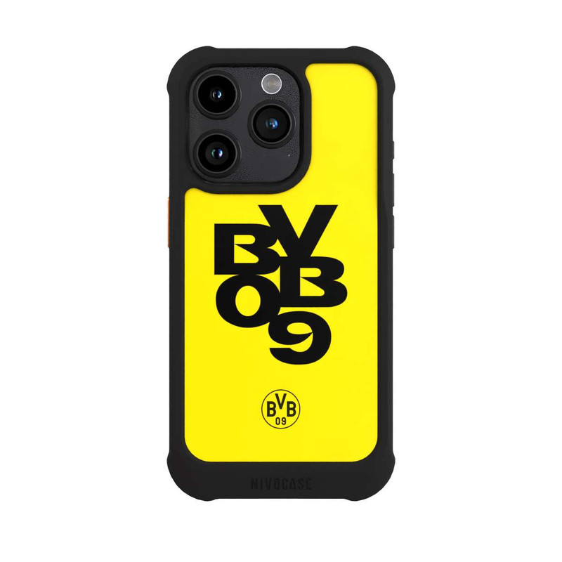 iPhone 15 Pro NIVOmax BVB09 Schwarz Gelb