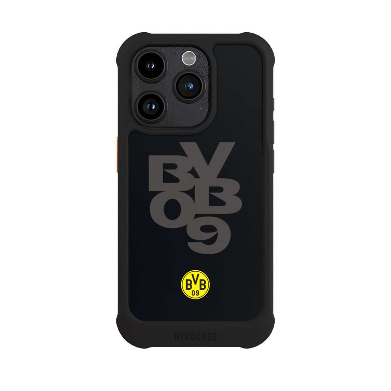 iPhone 15 Pro NIVOmax BVB09 Grau Schwarz