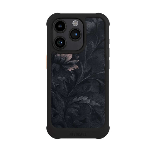 Apple iPhone 15 Pro NIVOmax Dunkles Blumenmuster Vintage