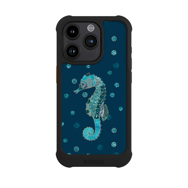 iPhone 15 Pro NIVOmax Glamour Sea Horse Art