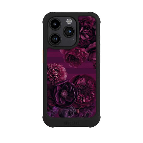 Apple iPhone 15 Pro NIVOmax Majestic Baroque Blossom Dream Burgundy Pink mit KI