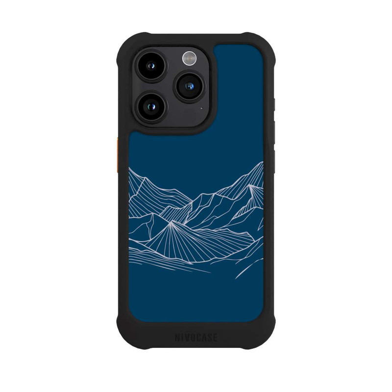 iPhone 15 Pro NIVOmax Blue Mountain Contour Lines
