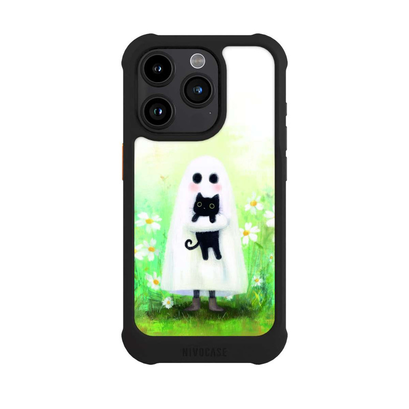 iPhone 15 Pro NIVOmax Ghost Hug for Cat Halloween with AI