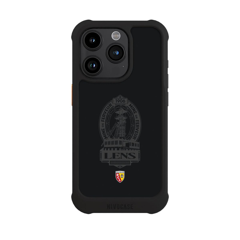 iPhone 15 Pro NIVOmax RC Lens Mine de Ferveur Emblème noir