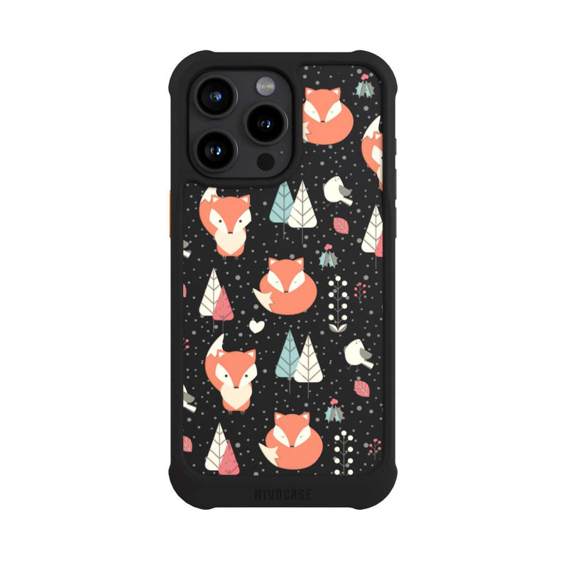 iPhone 15 Pro Max NIVOmax Motif Renards sans Fond