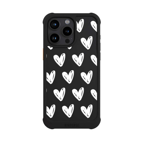 Apple iPhone 15 Pro Max NIVOmax Herzen Weiß ohne Hintergrund