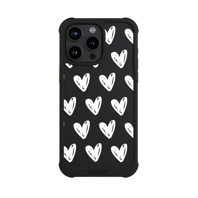 iPhone 15 Pro Max NIVOmax Herzen Weiß ohne Hintergrund
