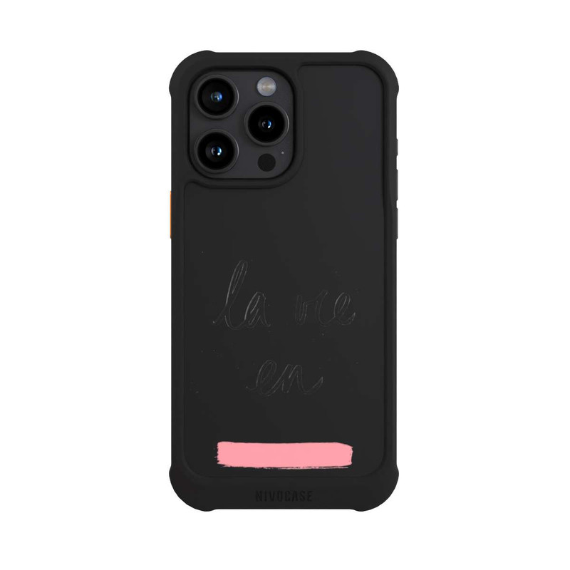iPhone 15 Pro Max NIVOmax La vie en Pink Transparent