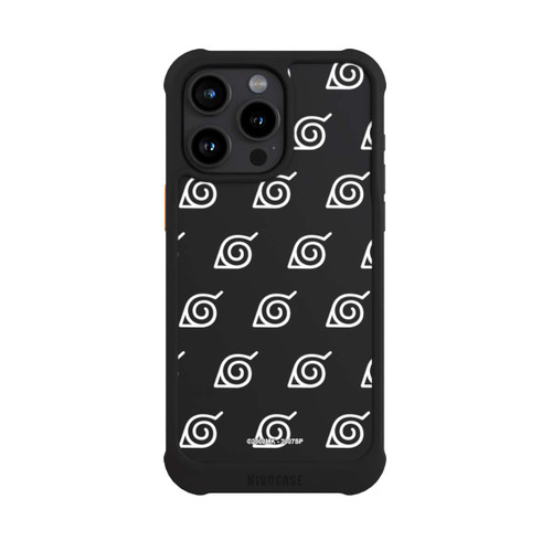 Apple iPhone 15 Pro Max NIVOmax Weißes Konoha-Muster Transparent
