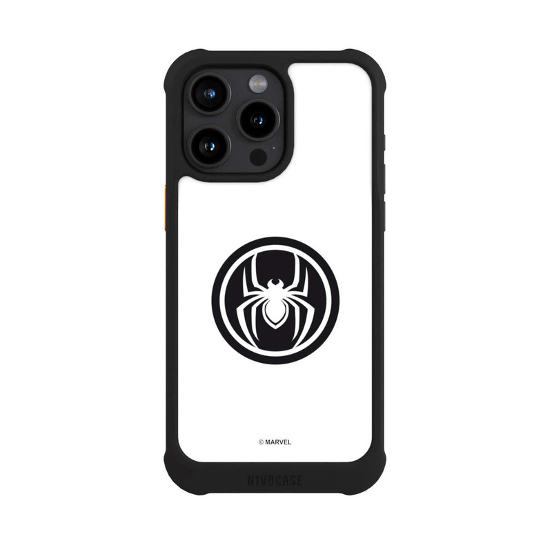 iPhone 15 Pro Max NIVOmax Spider-Man Logo White