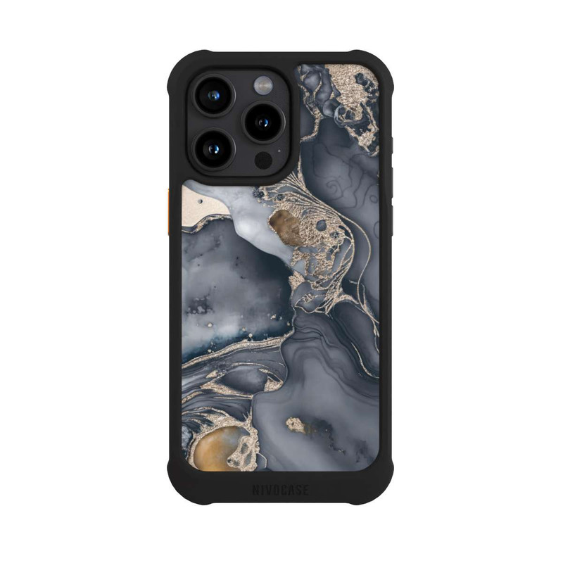iPhone 15 Pro Max NIVOmax Alcohol Ink Gold Grey