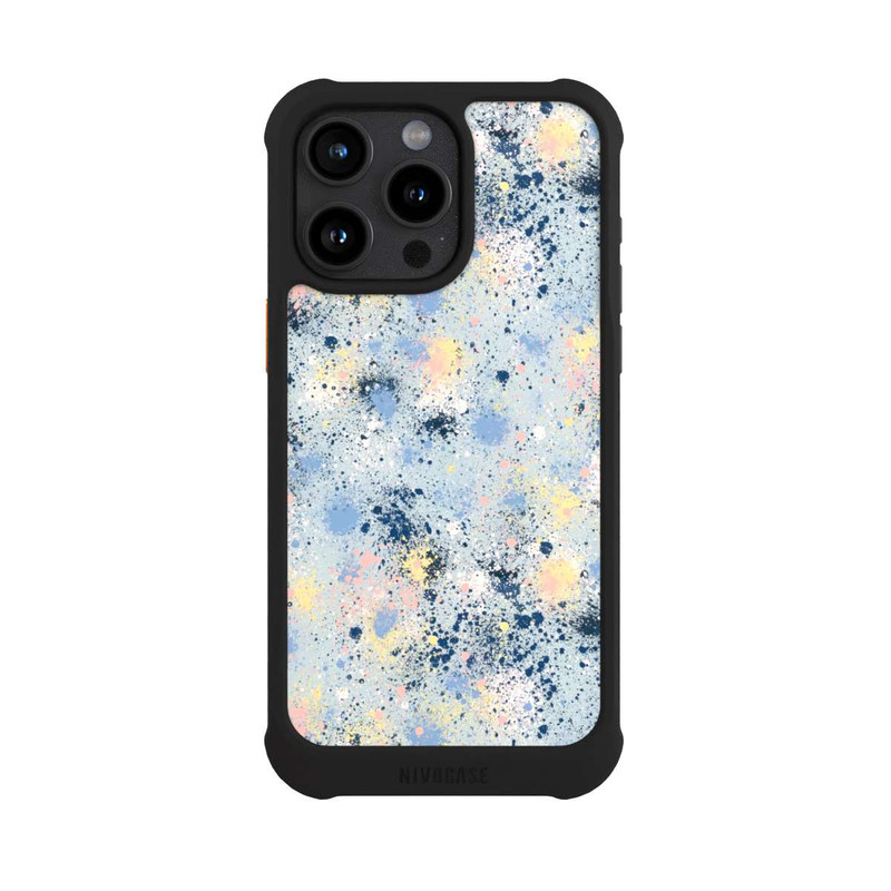 iPhone 15 Pro Max NIVOmax Ink Dripping Dust Texture Blue