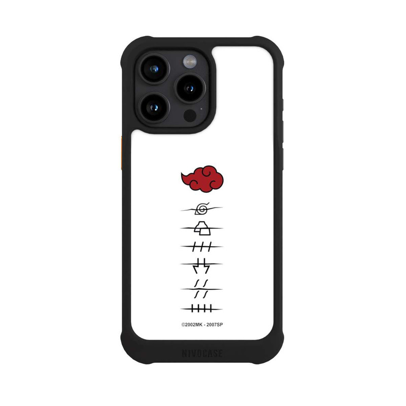 iPhone 15 Pro Max NIVOmax Akatsuki Mitgliedersymbole Weiß