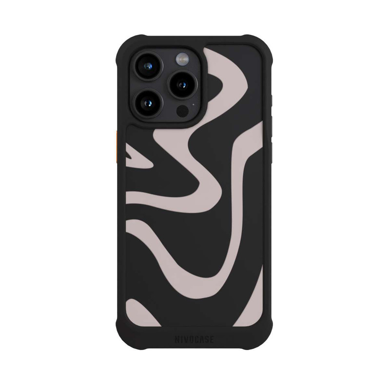 iPhone 15 Pro Max NIVOmax Linien Wellig Transparent