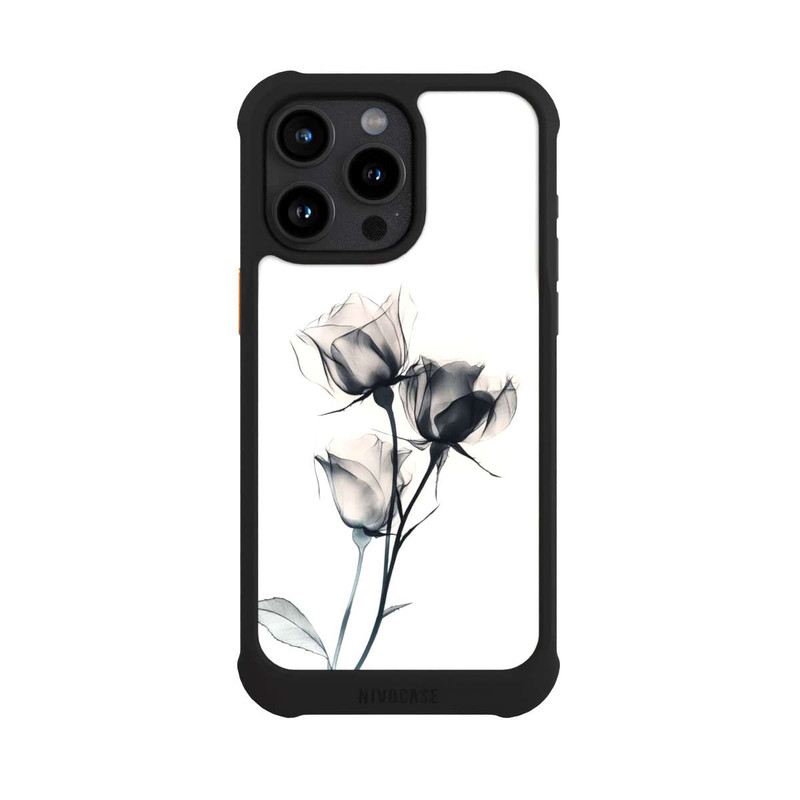 iPhone 15 Pro Max NIVOmax Schwarze Blume