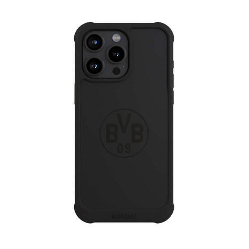 Apple iPhone 15 Pro Max NIVOmax BVB Logo Schwarz Transparent