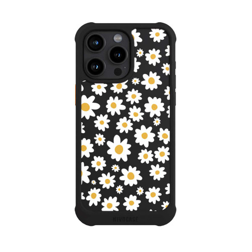 Apple iPhone 15 Pro Max NIVOmax Daisy Flower Seamless Pattern Transparent