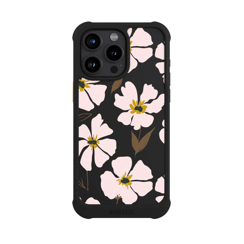 iPhone 15 Pro Max NIVOmax Simple Pastell Flowers Rose Transparent