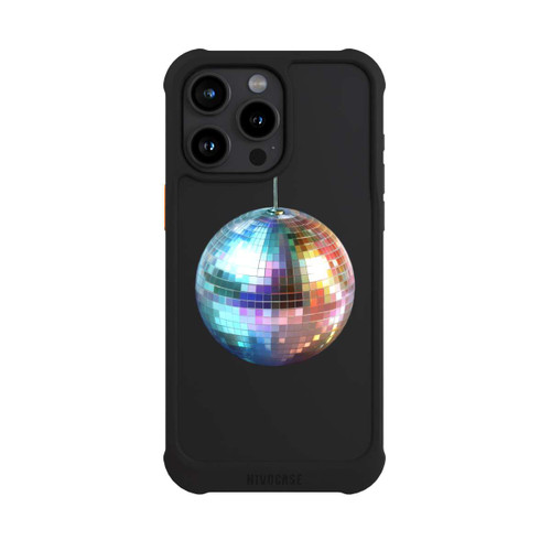 Apple iPhone 15 Pro Max NIVOmax Discokugel Party Blau Gold Transparent mit KI