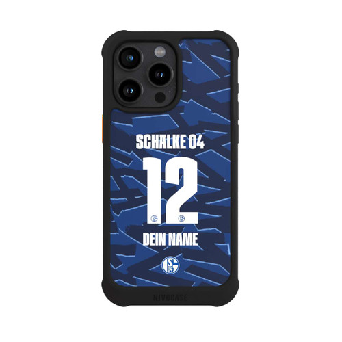 Apple iPhone 15 Pro Max NIVOmax Schalke 04 Trikot Personalisierbar 25-26