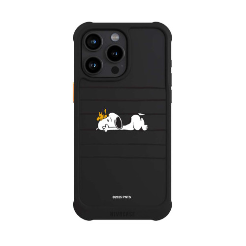Apple iPhone 15 Pro Max NIVOmax Snoopy Woodstock Streifen Peanuts Transparent