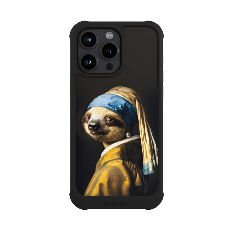 iPhone 15 Pro Max NIVOmax Sloth with a Pearl Earring