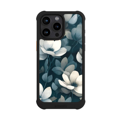 Apple iPhone 15 Pro Max NIVOmax Negative Flower Petrol White with AI
