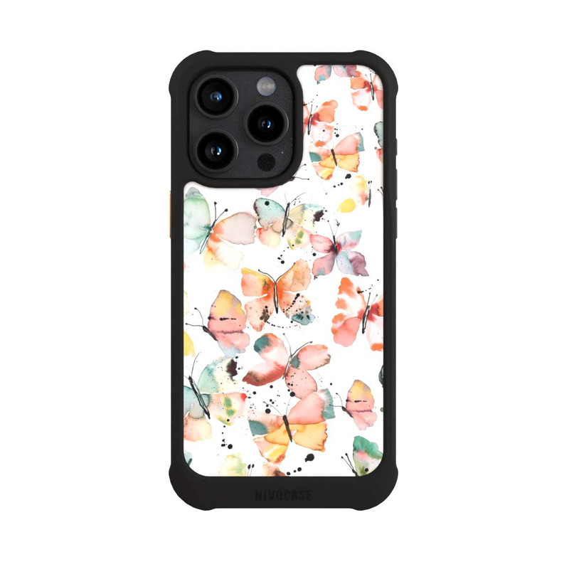 iPhone 15 Pro Max NIVOmax Butterflies Watercolor Pattern