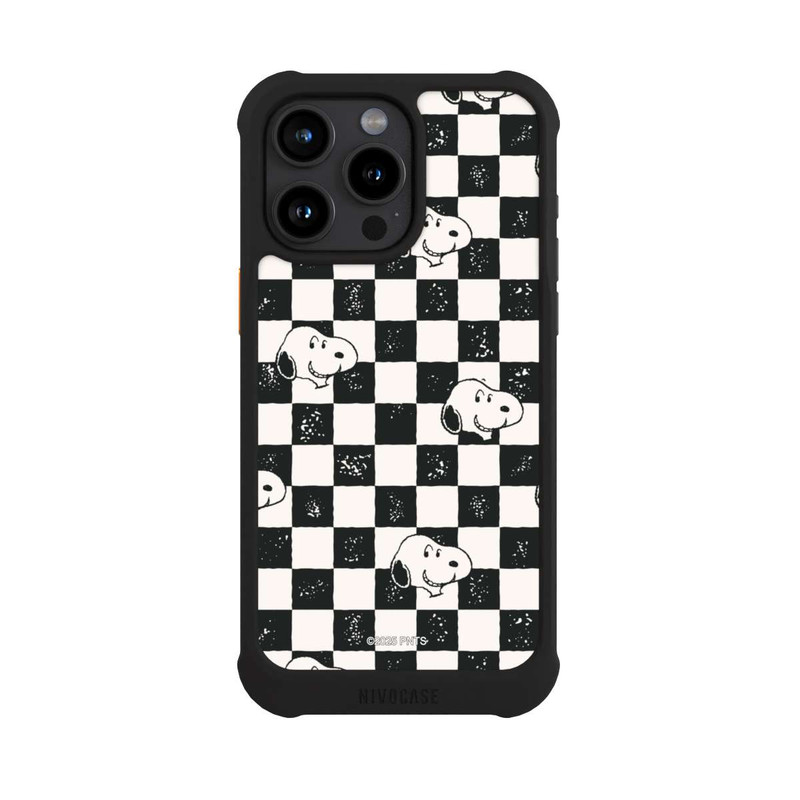 iPhone 15 Pro Max NIVOmax Snoopy Heads Checked Pattern