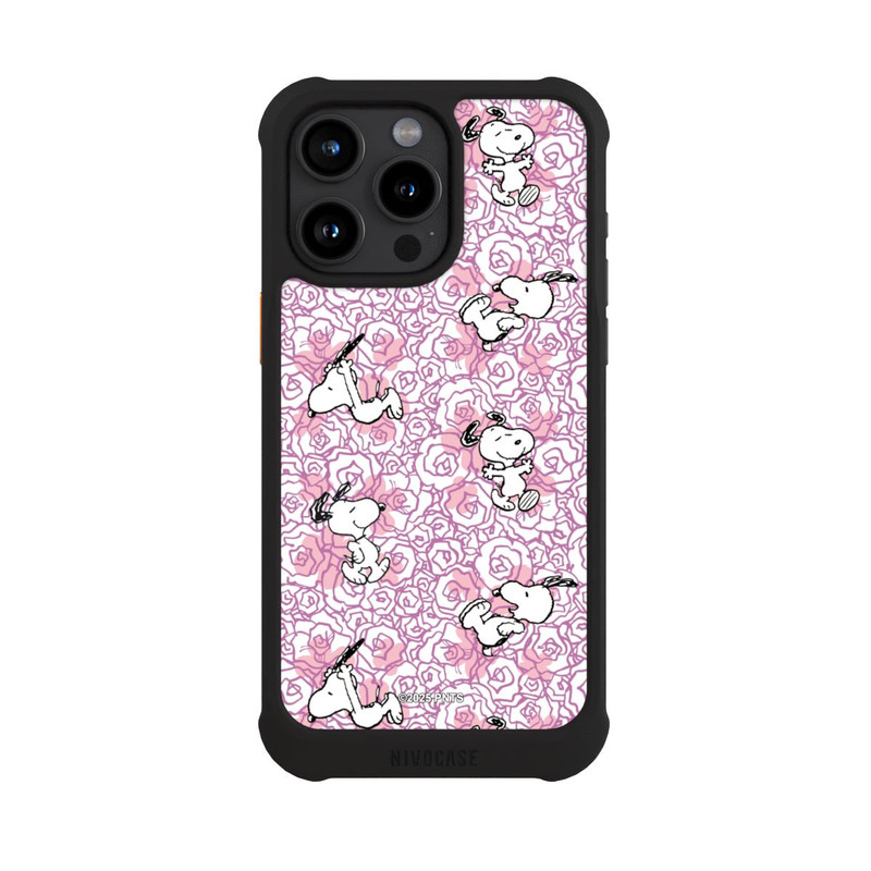 iPhone 15 Pro Max NIVOmax Peanuts Pink Roses Pattern