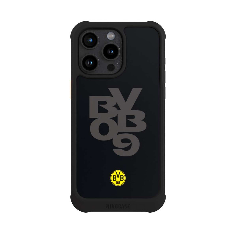 iPhone 15 Pro Max NIVOmax BVB09 Grau Schwarz
