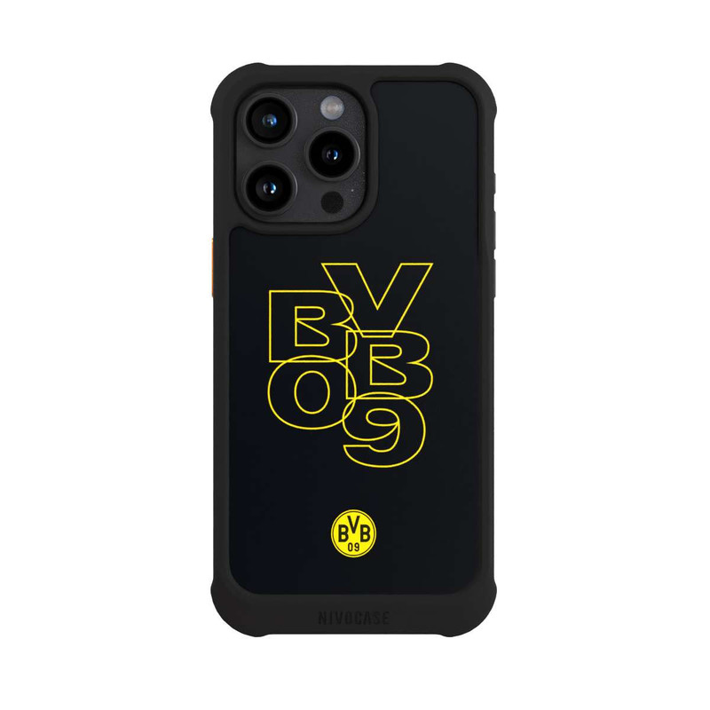 iPhone 15 Pro Max NIVOmax BVB09 Gelb Schwarz